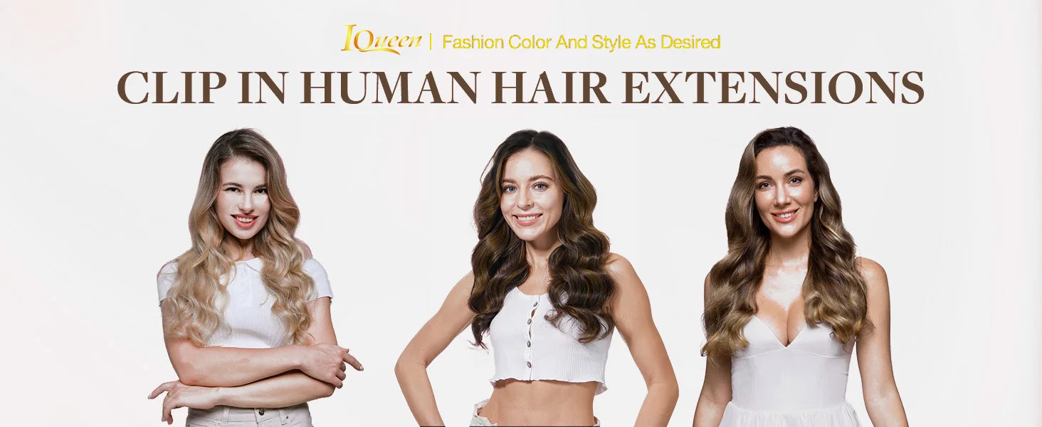 Ombre 4/27 Body Wave Clip In Hair Extensions 16-26 Inch Indian Hair Highlight Full Head Clip In Human Hair Extensions 120G/8pcs