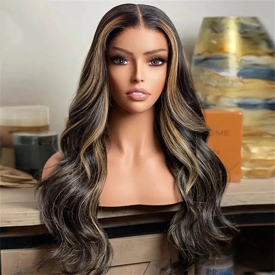 Ombre Blonde Middle Part Lace Front Wig - Opaline Glam Beauty
