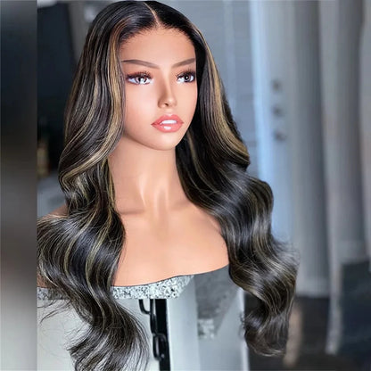 Ombre Blonde Middle Part Lace Front Wig - Opaline Glam Beauty