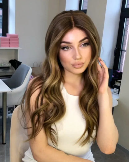 Ombre Blonde Middle Part Lace Front Wig - Opaline Glam Beauty