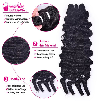 15A Burmese Curly Human Hair Bundles - Opaline Glam Beauty