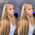 Blonde Ombre Bone Straight Human Hair Wig - Opaline Glam Beauty