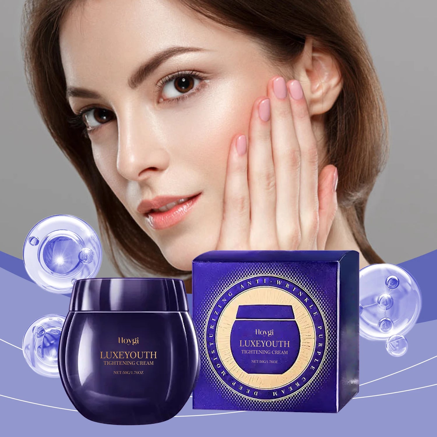 Anti-Aging Moisturizing Cream – Wrinkle Reduction &amp; Skin Elasticity - Opaline Glam Beauty