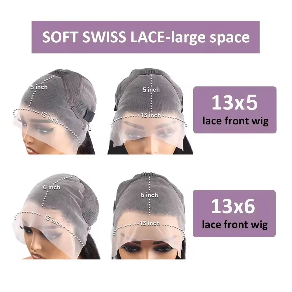 250 Density 613 HD Lace Frontal Wig 13x6 Transparent Colored Body Wave Human Hair Wig 13x4 Blonde Human Lace Front Wig 40 Inch - Opaline Glam Beauty