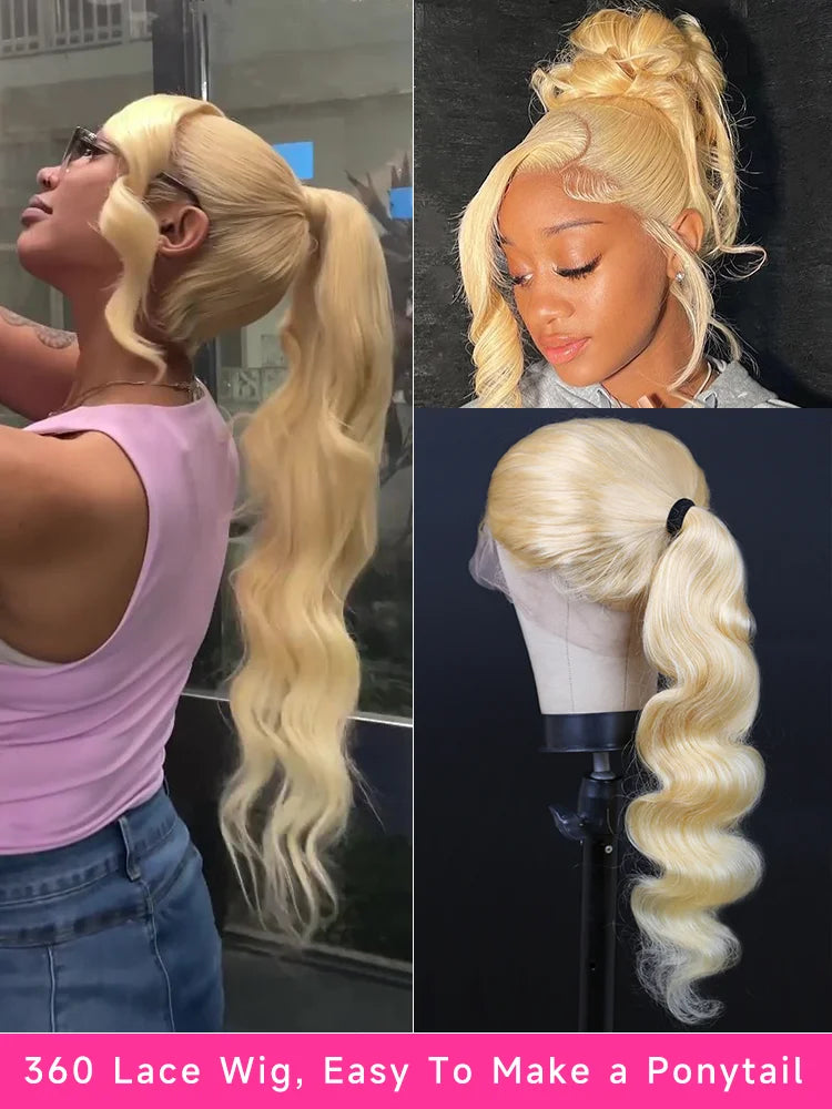 613 Hd 13x4 13x6 360 Lace Frontal Wig Lace Wig Honey Blonde Lace Front Wig Colored Human Hair Brazilian Body Wave Lace Front Wig - Opaline Glam Beauty