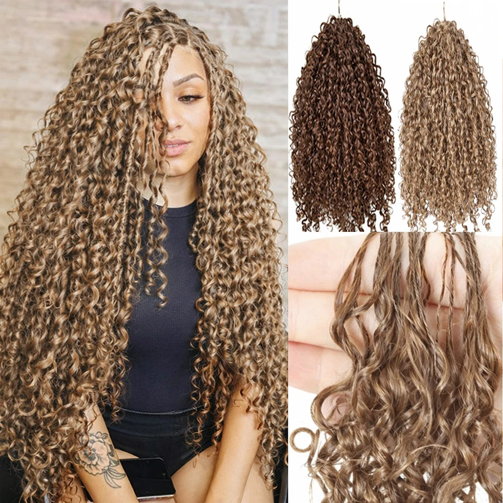Honey Blonde Kinky Curly Crochet Extensions - Opaline Glam Beauty