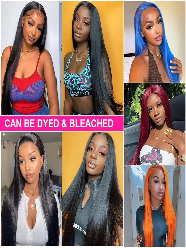 30 40 Inch 13x6 13x4 Bone Straight Hd Transparent Lace Front Human Hair Wigs 4x4 5x5 Glueless Wigs Human Hair Ready To Wear 360 - Opaline Glam Beauty