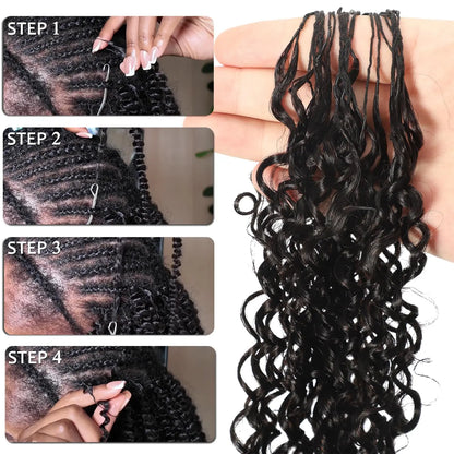 Deep Wave Feather Crochet Hair Extensions - Opaline Glam Beauty