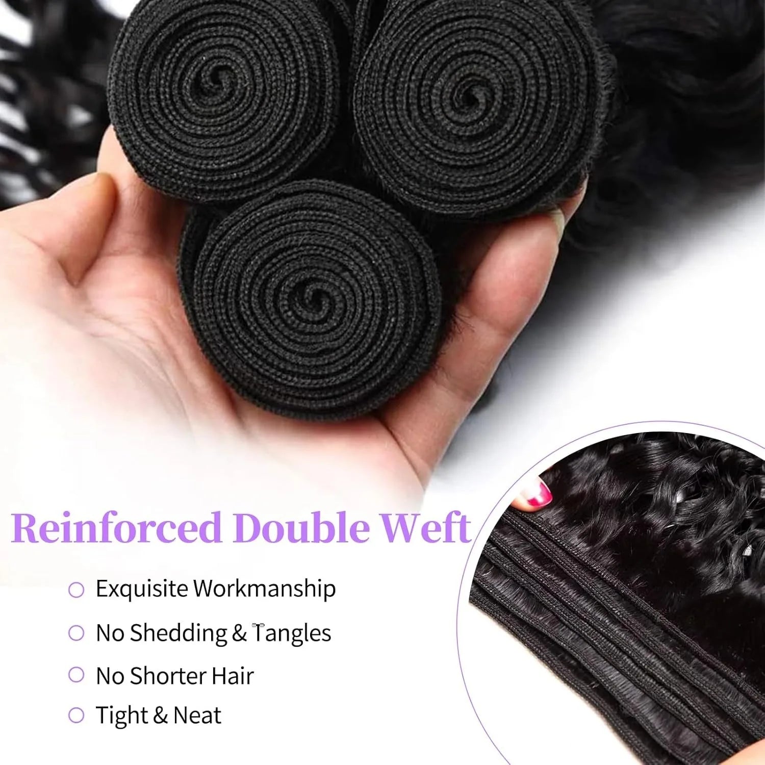 Virgin Jerry Curly Human Hair Bundles - Opaline Glam Beauty