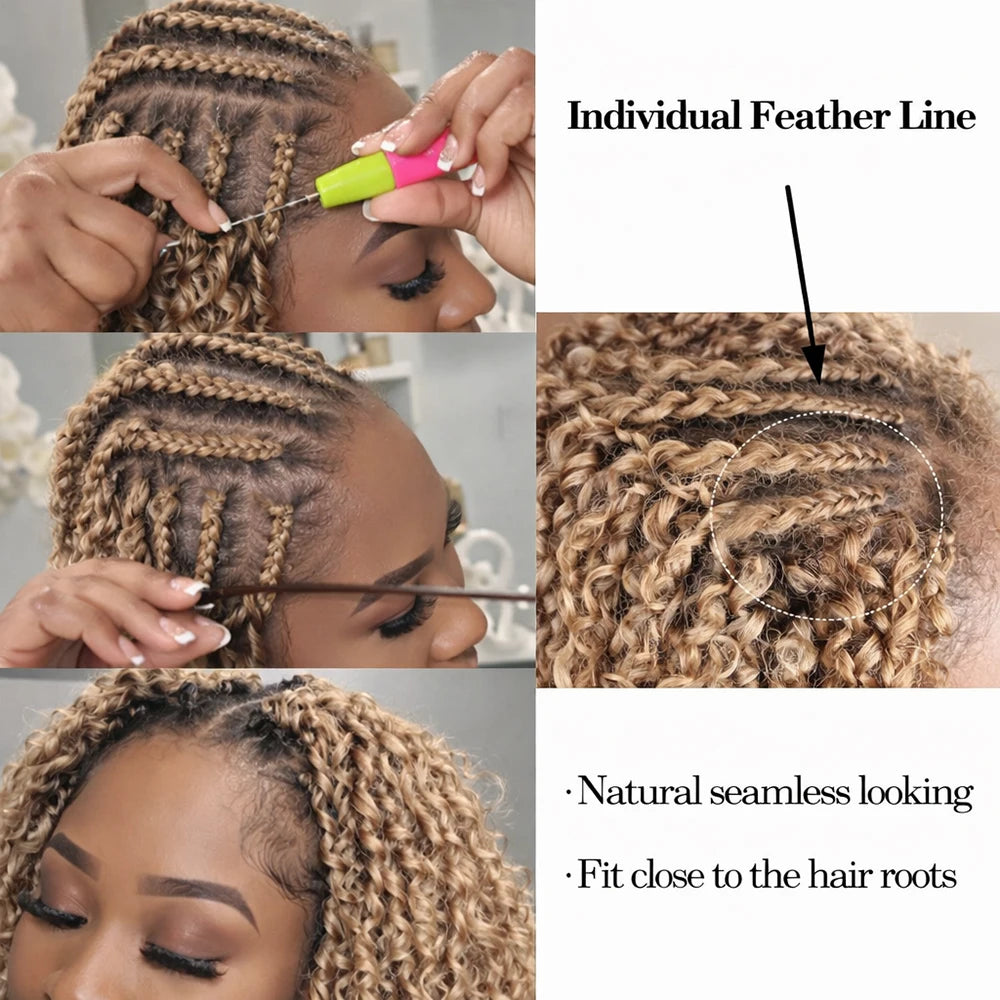 Honey Blonde Kinky Curly Crochet Extensions - Opaline Glam Beauty