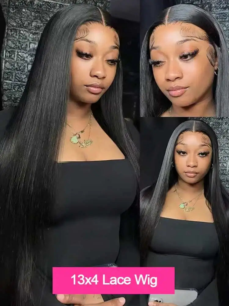 40–42 Inch Straight HD Lace Front Human Hair Wig for Women - Opaline Glam Beauty