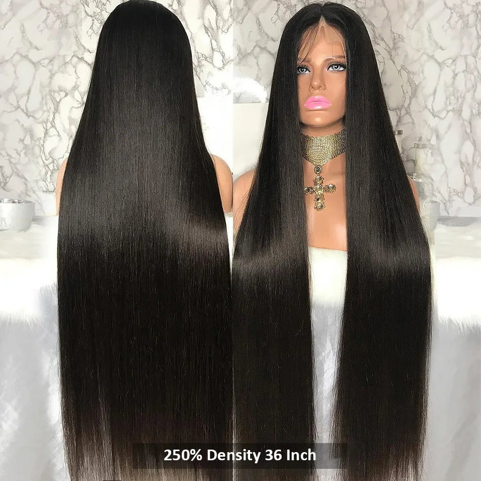 Bone Straight Lace Front Human Hair Wig - Opaline Glam Beauty