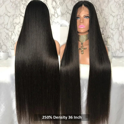 Bone Straight Lace Front Human Hair Wig - Opaline Glam Beauty