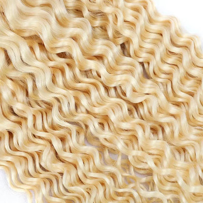 613 Blonde Deep Wave Curly Hair Bundles - Opaline Glam Beauty
