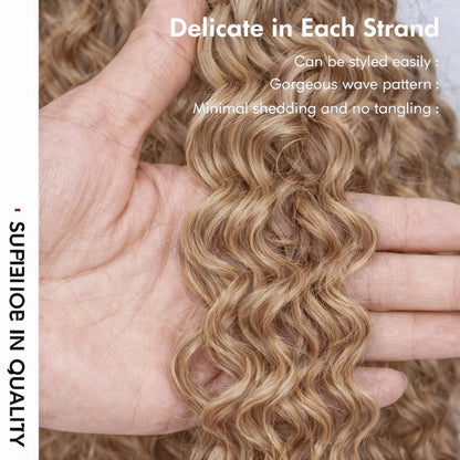 Honey Blonde Kinky Curly Crochet Extensions - Opaline Glam Beauty