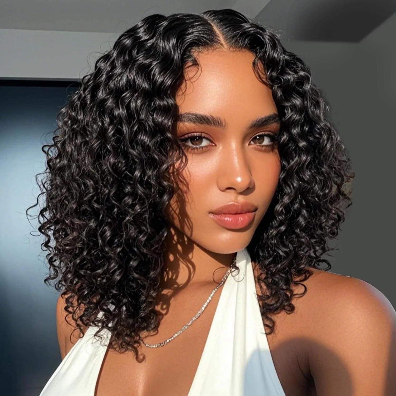 10" Deep Wave Glueless Bob Wig – 250% Density - Opaline Glam Beauty