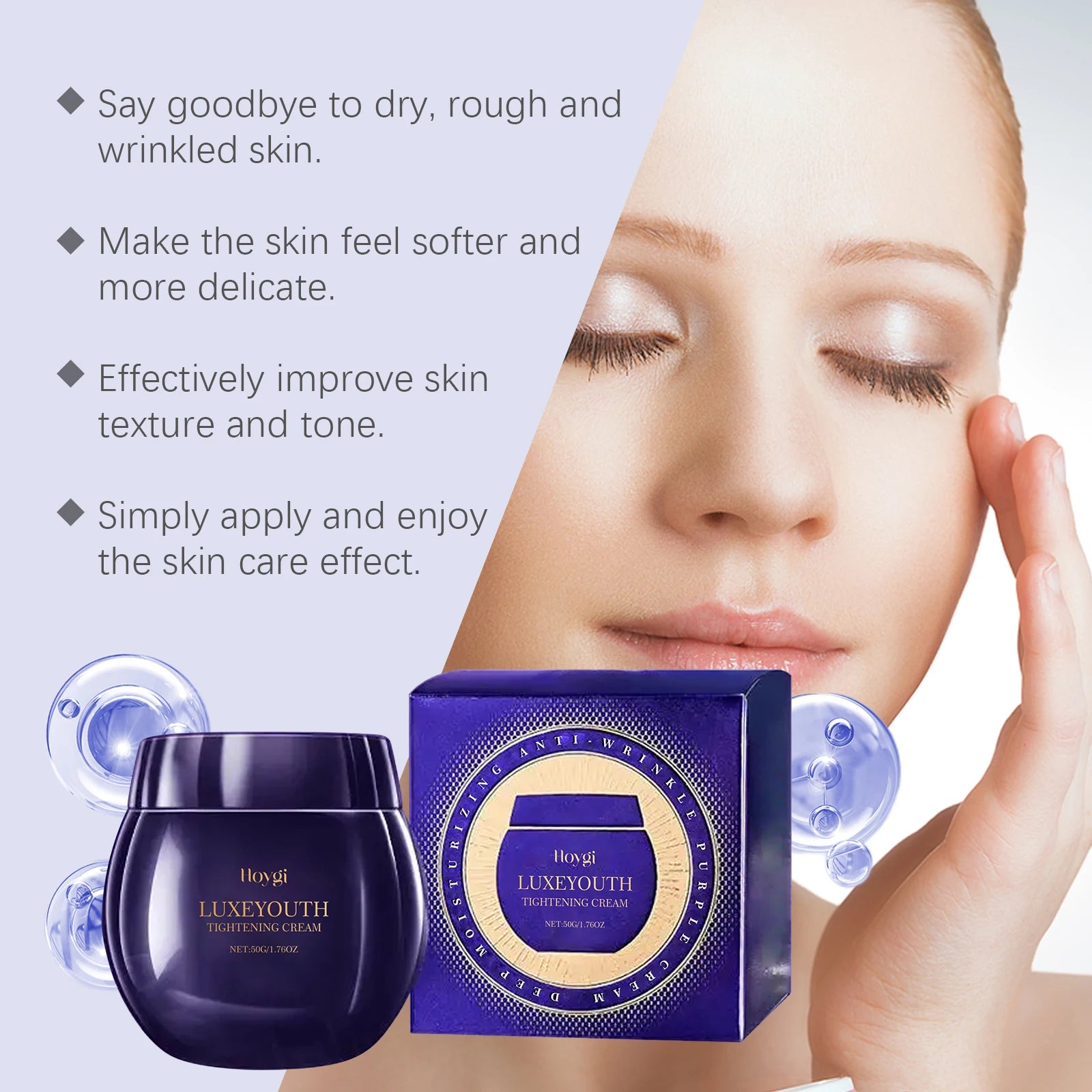Anti-Aging Moisturizing Cream – Wrinkle Reduction &amp; Skin Elasticity - Opaline Glam Beauty
