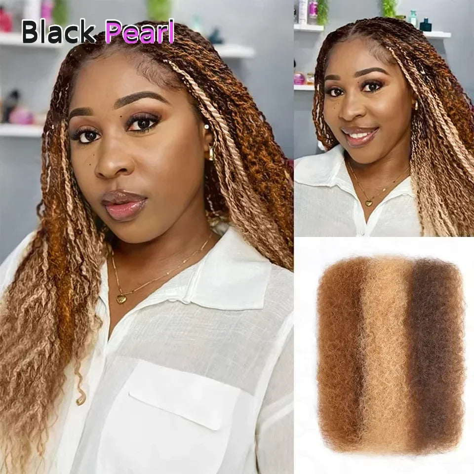 Premium Afro Kinky Remy Human Hair Bulk - Opaline Glam Beauty