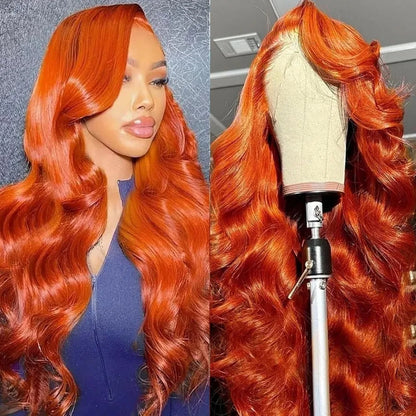 30" Honey Blonde 4/27 Ombre HD Lace Front Human Hair Wig - Opaline Glam Beauty