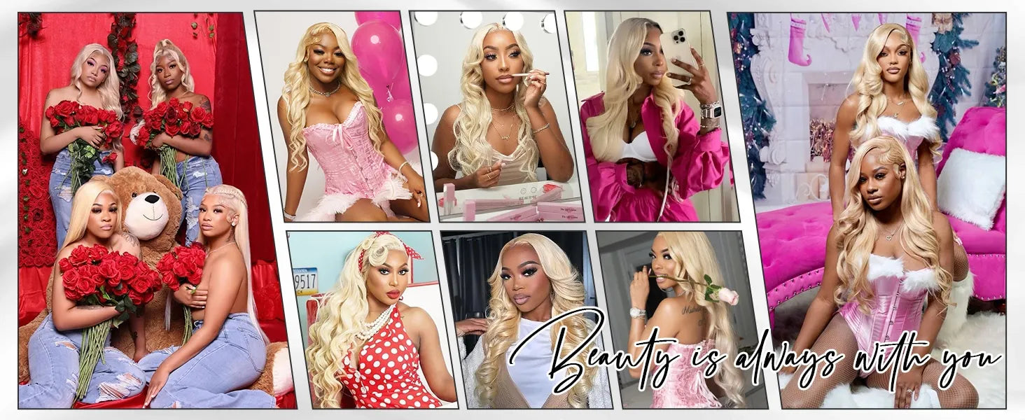 613 Blonde Body Wave Human Hair Wig - Opaline Glam Beauty