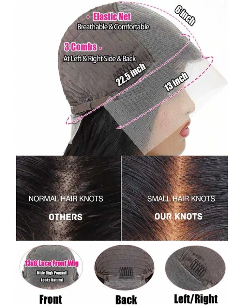 250% Density Raw Peruvian Body Wave Glueless HD Lace Wig - Opaline Glam Beauty