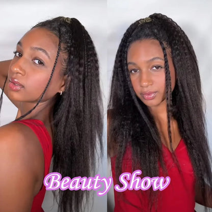 100% Human Hair Kinky Straight Crochet Extensions - Opaline Glam Beauty