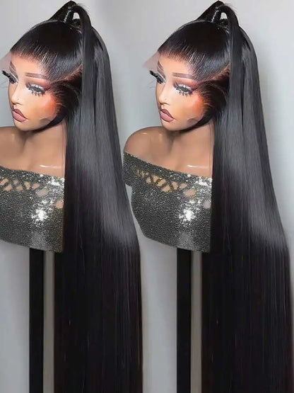 250% Density Glueless Bone Straight HD Lace Front Human Hair Wig - Opaline Glam Beauty