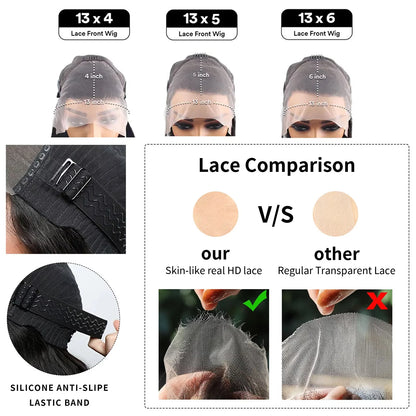 32 36 Inch Highlight Wig Human Hair Deep Wave 13X6 Hd Lace Frontal Wig 13X5 4/27 Ombre Brown Blonde Lace Front Wigs For Women - Opaline Glam Beauty