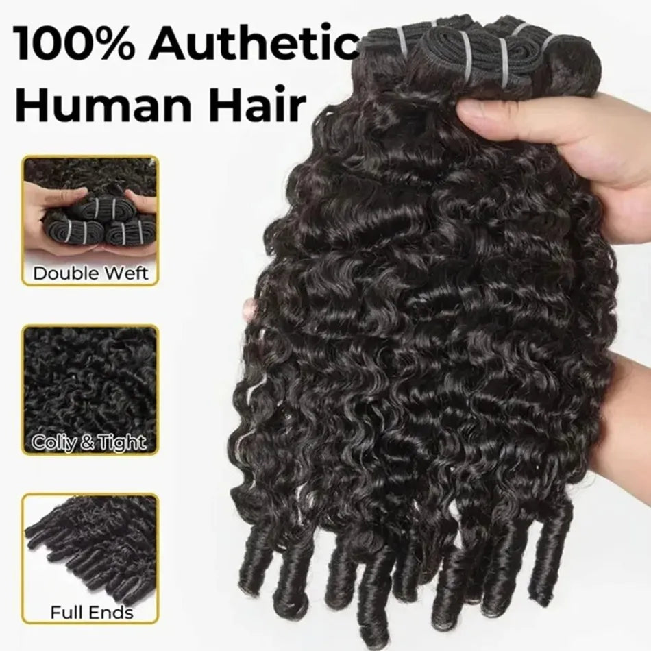 32" Burmese Virgin Curly Hair Bundles - Opaline Glam Beauty