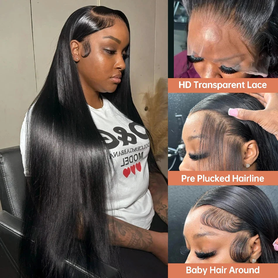 Bone Straight Lace Front Human Hair Wig - Opaline Glam Beauty