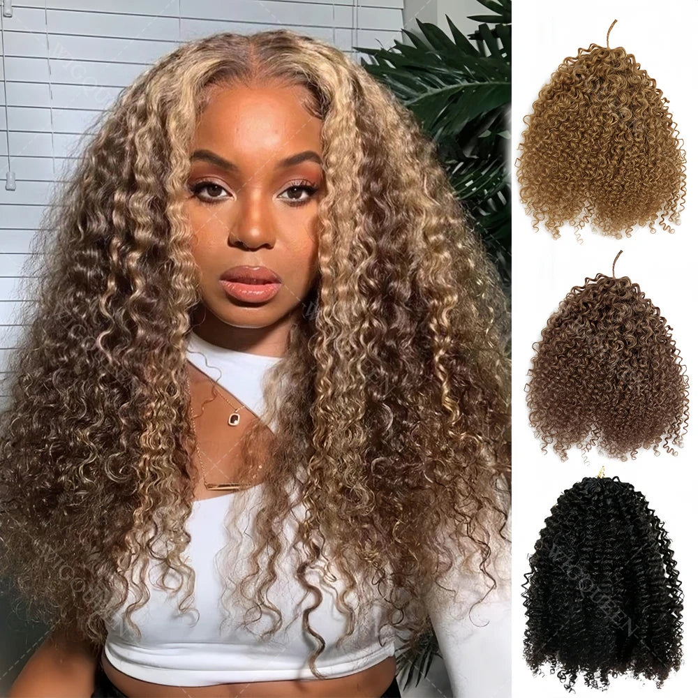 4/27 Highlight Curly Pixie Pre-Looped Hair Extensions - Opaline Glam Beauty