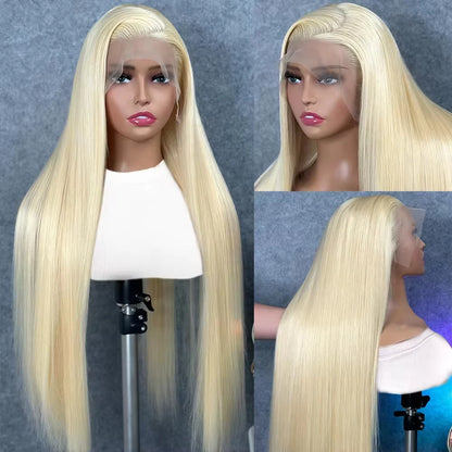 Rosslyn 613 Blonde Straight HD Lace Front Brazilian Human Hair Wig - Opaline Glam Beauty