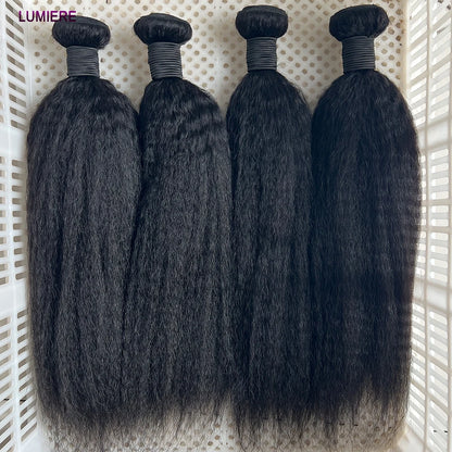 Kinky Yaki Straight Virgin Hair Bundles - Opaline Glam Beauty