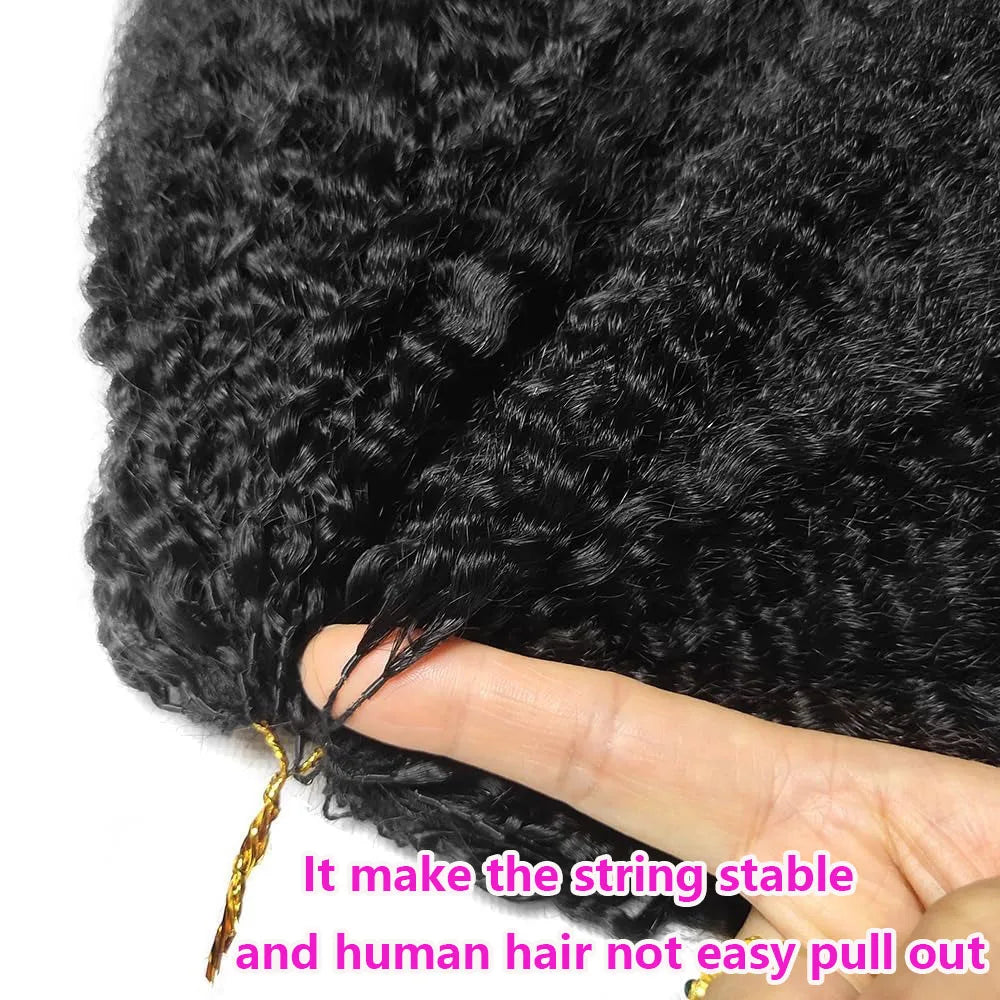100% Human Hair Kinky Straight Crochet Extensions - Opaline Glam Beauty