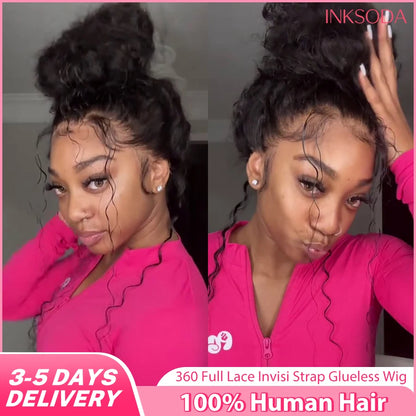 Glueless Invisible Strap 360 HD Deep Wave Lace Wig - Opaline Glam Beauty