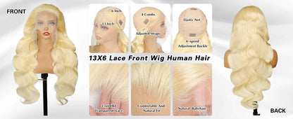 613 Blonde Body Wave Human Hair Wig - Opaline Glam Beauty