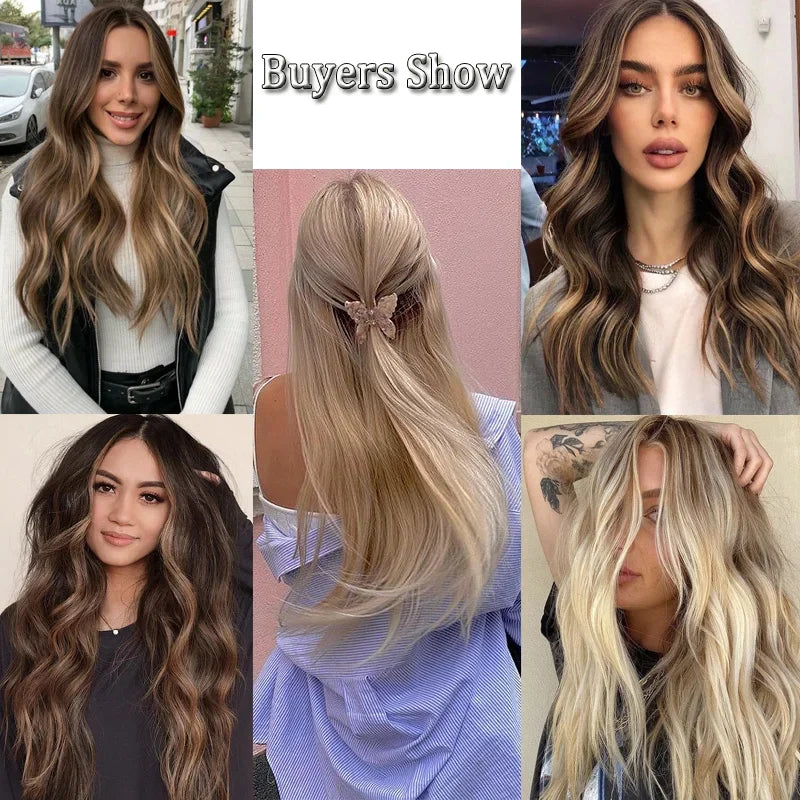 4/27 Ombre Body Wave Clip-In Human Hair Extensions – 120g 8pcs - Opaline Glam Beauty