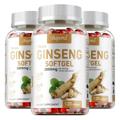 Red Panax Ginseng Capsules - for Immunity, Energy, Fatigue and Stress