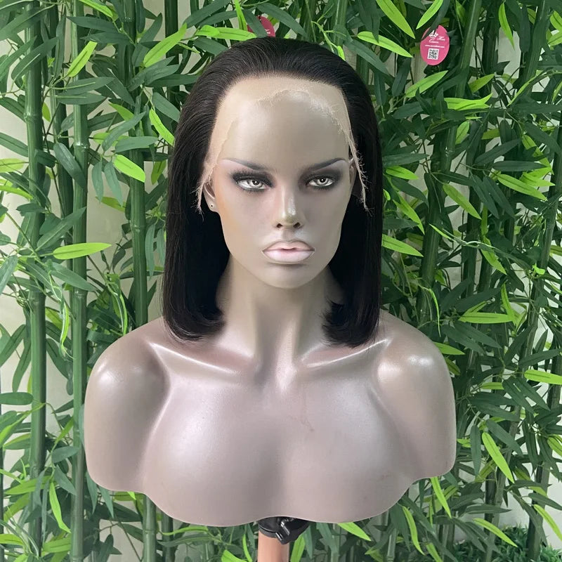 Queen Hair HD Bob Wig Bone Straight HD 4x4 5x5 6x6 Closure Wig HD 13x6 13x4 Full Frontal Bob Wig 100% Raw Human Hair Pre-plucked - Opaline Glam Beauty