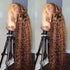 32 36 Inch Highlight Wig Human Hair Deep Wave 13X6 Hd Lace Frontal Wig 13X5 4/27 Ombre Brown Blonde Lace Front Wigs For Women - Opaline Glam Beauty