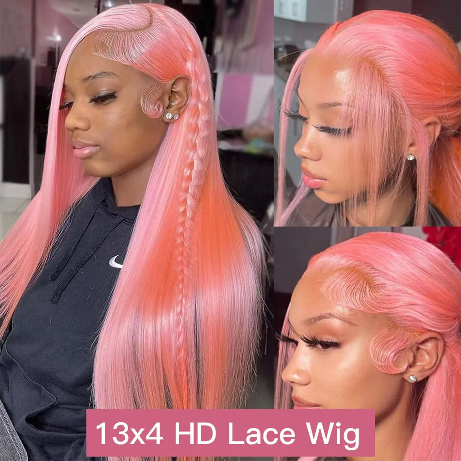 Pink Body Wave Human Hair Wig - Opaline Glam Beauty