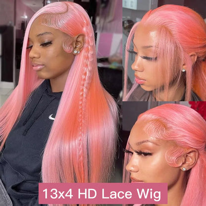 Pink Body Wave Human Hair Wig - Opaline Glam Beauty