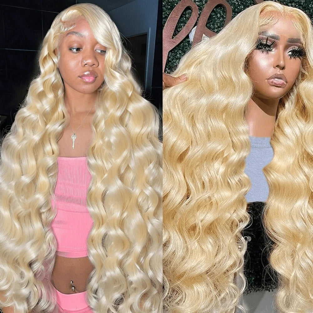 30" Honey Blonde 4/27 Ombre HD Lace Front Human Hair Wig - Opaline Glam Beauty