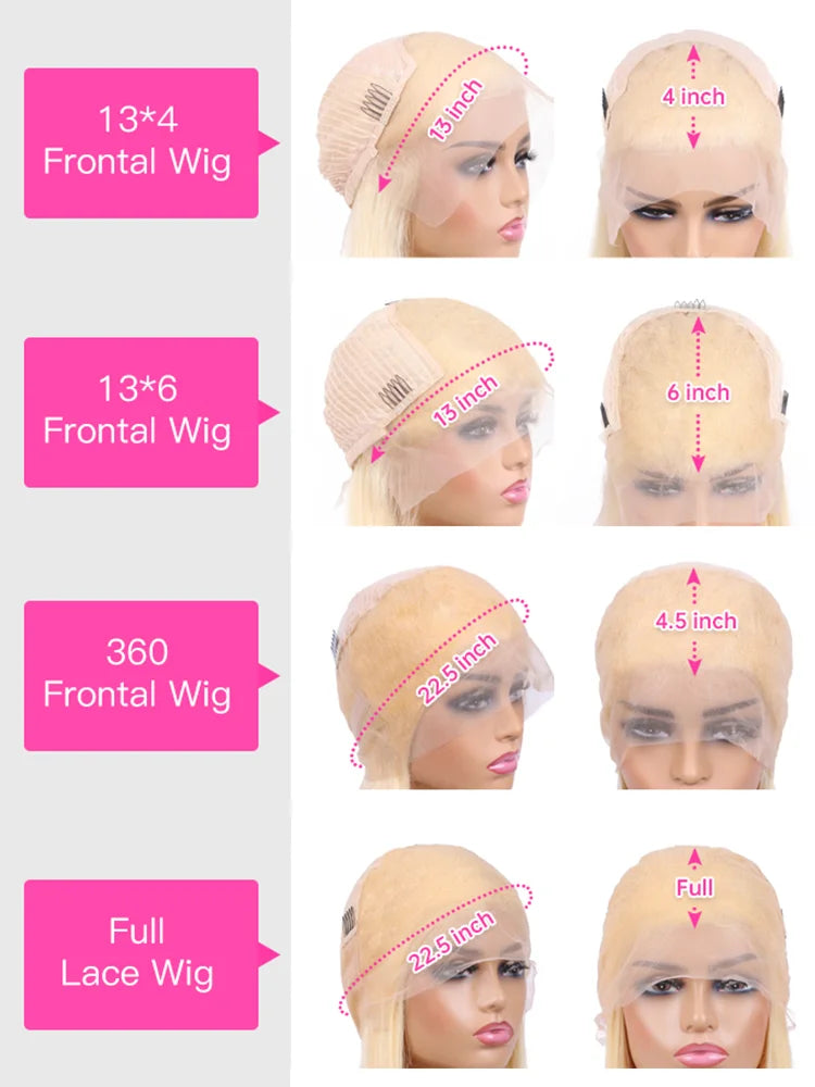 613 Hd 13x4 13x6 360 Lace Frontal Wig Lace Wig Honey Blonde Lace Front Wig Colored Human Hair Brazilian Body Wave Lace Front Wig - Opaline Glam Beauty