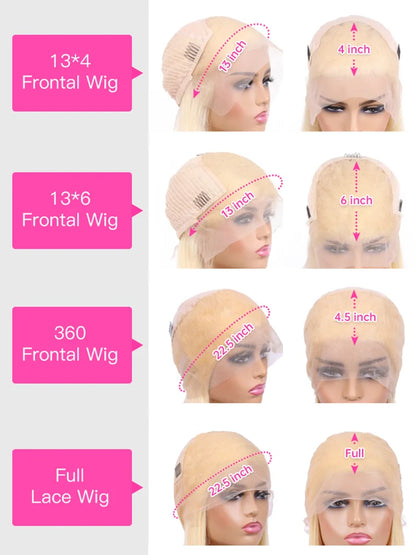 613 Hd 13x4 13x6 360 Lace Frontal Wig Lace Wig Honey Blonde Lace Front Wig Colored Human Hair Brazilian Body Wave Lace Front Wig - Opaline Glam Beauty