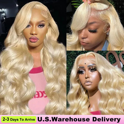 250 Density 613 HD Lace Frontal Wig 13x6 Transparent Colored Body Wave Human Hair Wig 13x4 Blonde Human Lace Front Wig 40 Inch - Opaline Glam Beauty
