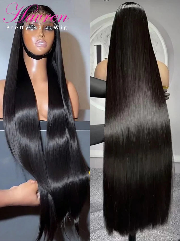 40" Straight HD Lace Front Human Hair Wig – Ready to Wear - Opaline Glam Beauty