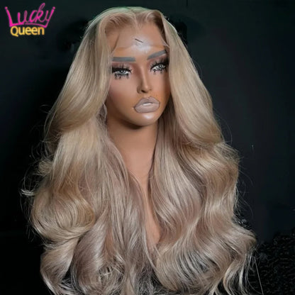Ash Blonde Body Wave Human Hair Wig - Opaline Glam Beauty