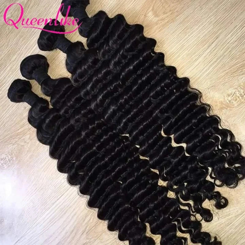 Deep Wave Brazilian Human Hair Bundles - Opaline Glam Beauty