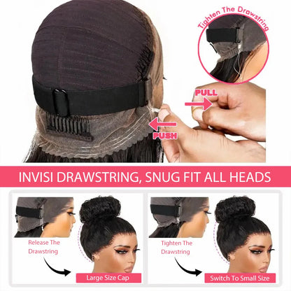Glueless Invisible Strap 360 HD Deep Wave Lace Wig - Opaline Glam Beauty